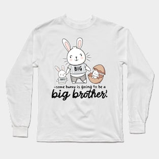 Big Brother Announcement Cute Bunny Family Design Long Sleeve T-Shirt